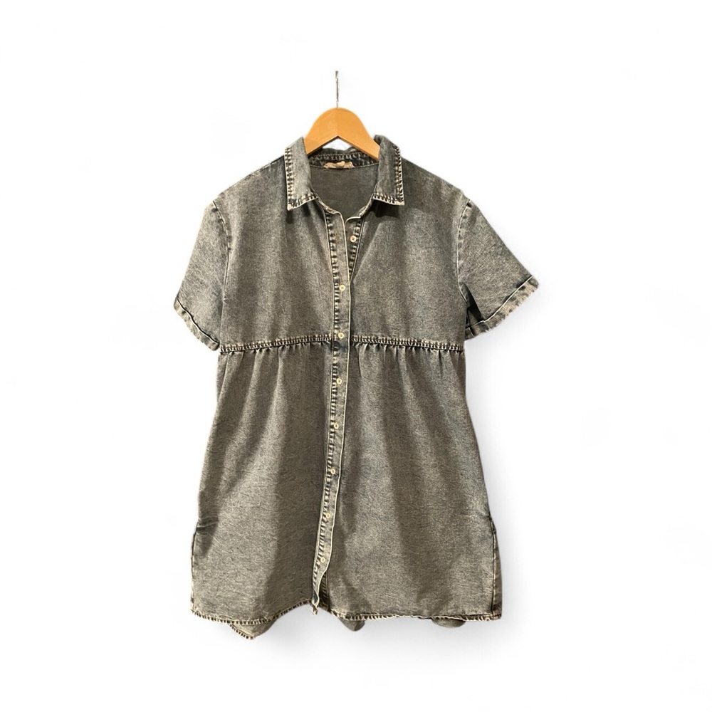 SOLD Casual Denim Babydoll Dress - Picture 2 of 3